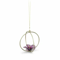 SWAROVSKI Großes Hibiskus Kugel Ornament, Violett - Swarovski Garden Tales 5619233