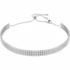Swarovski Halskette Damen Matrix Tennis Choker Weiß rhodiniert 5685755