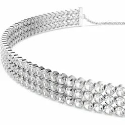 Swarovski Halskette Damen Matrix Tennis Choker Weiß rhodiniert 5685755