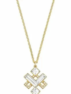 Swarovski Halskette Damen Attract Round Anhänger Gold Klar 5186447