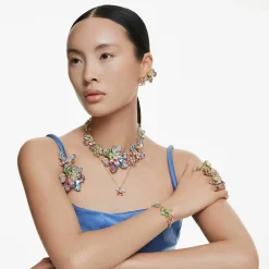 Swarovski Halskette Damen Idyllia Anhänger und Brosche Schmetterling multicolor gold 5709951