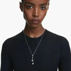 Swarovski Halskette Damen Dextera Y Pendant Sphere and Cube weiß rhodiniert 5693207