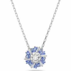 Swarovski Halskette Damen Idyllia Blume blau rhodiniert 5680013