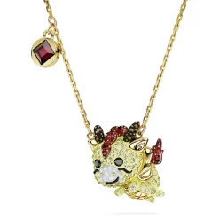 Swarovski Halskette Damen Chinese Zodiac Dragon Gelb Gold‑Tone 5676540