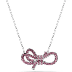 SWAROVSKI Halskette Damen Lifelong Bow Schleife Rosa Rhodiniert 5723556