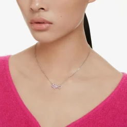 SWAROVSKI Halskette Damen Lifelong Bow Schleife Rosa Rhodiniert 5723556