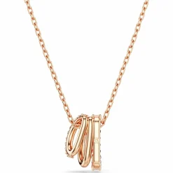 Swarovski Halskette Damen Hyperbola Pendant 3 Row weiß roségold 5701494