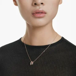 Swarovski Halskette Damen Hyperbola Pendant 3 Row weiß roségold 5701494