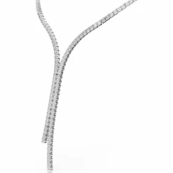 Swarovski Halskette Damen Matrix Y necklace weiß rhodiniert 5707988