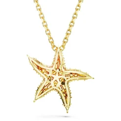 Swarovski Idyllia Anhänger mit Kette Damen Halskette Goldfarben mit Seestern Kristall 5691035