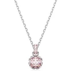 Swarovski Kette mit AnhÀnger Birthstone Juni, Rosa, Rhodiniert 5652044