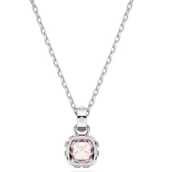 Swarovski Kette mit Anhänger Birthstone Juni, Rosa, Rhodiniert 5652044
