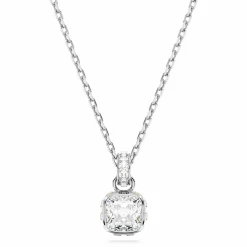 Swarovski Kette mit Anhänger Birthstone April Kissenschliff Weiß 5651704