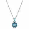 Swarovski Kette mit Anhänger Birthstone Kissenschliff Dezember Blau 5651707