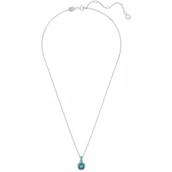 Swarovski Kette mit Anhänger Birthstone Kissenschliff Dezember Blau 5651707