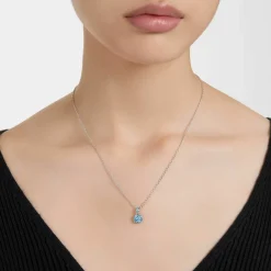 Swarovski Kette mit Anhänger Birthstone Kissenschliff Dezember Blau 5651707