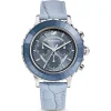 Swarovski Octea Lux Chrono Uhr in Blau mit Lederarmband - Schweizer Qualität, Edelstahl, Artikelnummer 5580600