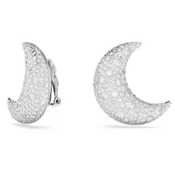 Swarovski Ohrclips Damen Luna Mond Weiß Rhodiniert 5666158
