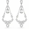 Swarovski Ohrclips Unisex Mesmera Long Chandelier Weiß Rhodiniert 5665827