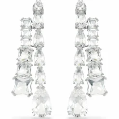 Swarovski Ohrringe Damen Matrix Drop Mixed cuts weiß rhodiniert 5692515