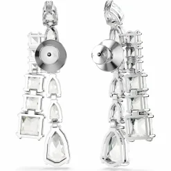 Swarovski Ohrringe Damen Matrix Drop Mixed cuts weiß rhodiniert 5692515