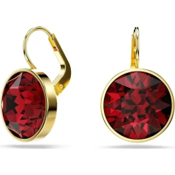 Swarovski Ohrringe Damen Bella Drop Rot Gold‑farbig Kristall 5724288