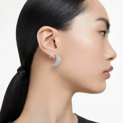 Swarovski Ohrringe Damen Luna Tropfen Halbmond Weiß 5666179