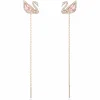 Swarovski Ohrstecker Dazzling Swan Pink Roségold 5469990