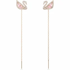 Swarovski Ohrstecker Dazzling Swan Pink Roségold 5469990