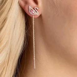 Swarovski Ohrstecker Dazzling Swan Pink Roségold 5469990