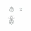 Swarovski Ohrstecker Damen Attract Asymmetrisch Rhodiniert Weiß 5410284