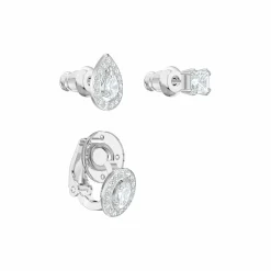 Swarovski Ohrstecker Damen Attract Asymmetrisch Rhodiniert Weiß 5410284