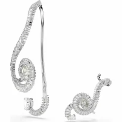 Swarovski Unisex Ariana Grande x Swarovski Ohrclips Music Note Weiß Rhodiniert 5720866