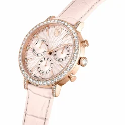 Swarovski Unisex Matrix Tennis Chrono Uhr Pink/Roségold 5698300