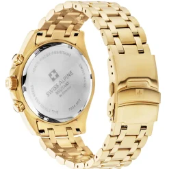 Swiss Alpine Military 7034.9118 Sierra Chrono Herrenuhr - Edelstahlgehäuse in Gold mit grünem Ziffernblatt 7034.9118