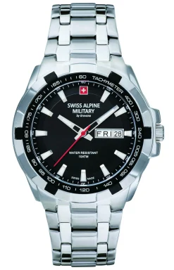 Swiss Alpine Military by Grovana Herren Armbanduhr Star Fighter 41 mm Armband Edelstahl 7043.1137