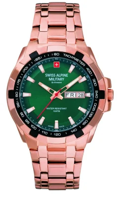 Swiss Alpine Military by Grovana Herren Armbanduhr Star Fighter 41 mm Armband Edelstahl 7043.1164