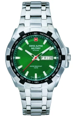 Swiss Alpine Military by Grovana Herren Armbanduhr Star Fighter 41 mm Armband Edelstahl 7043.1134