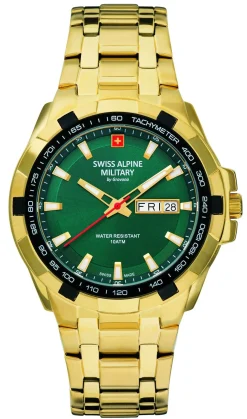 Swiss Alpine Military by Grovana Herren Armbanduhr Star Fighter 41 mm Armband Edelstahl 7043.1114