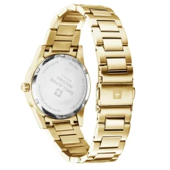 Swiss Alpine Military Damenuhr Argos gold grün 34mm 7767.1114