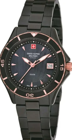 Swiss Alpine Military Damen Armbanduhr Taucheruhr 7740.1187