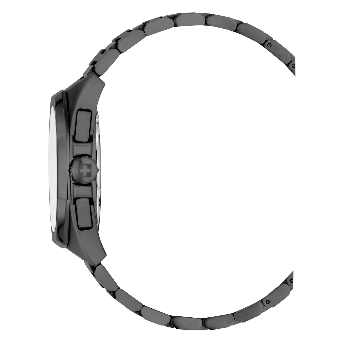 Swiss Alpine Military Herren Schweizer Armbanduhr 42 mm Armband Edelstahl grau 7005.9175