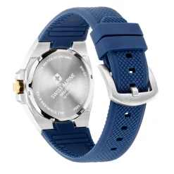 Swiss Alpine Military Herren Armbanduhr 42 mm Avenger Silicon blau 7005.1845