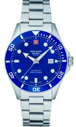 Swiss Alpine Military Herren Armbanduhr 7095.2135 Automatic Datumsfenster Armband Stainless Steel