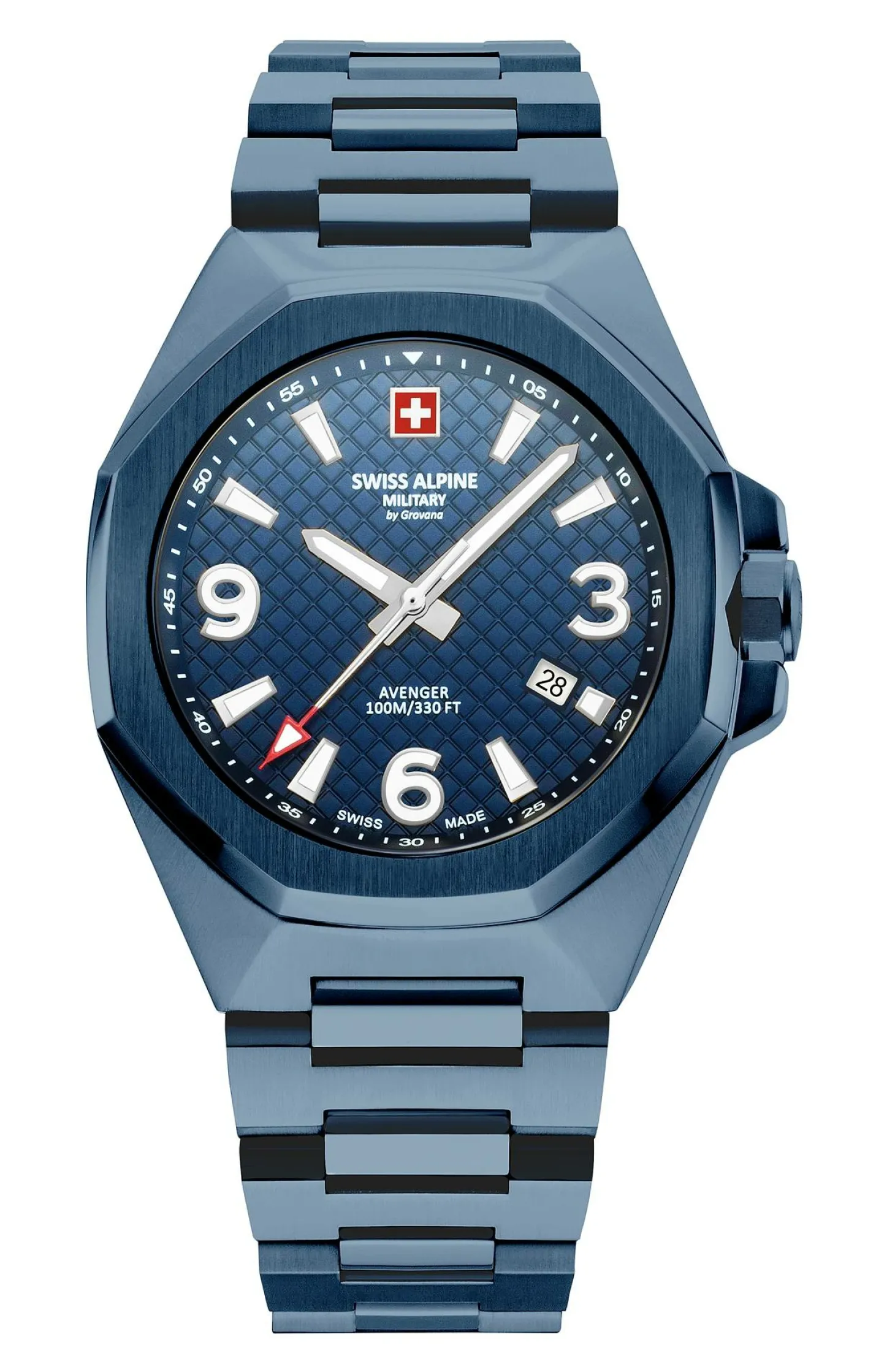 Swiss Alpine Military Herren Armbanduhr 42 mm Avenger blau 7005.1195