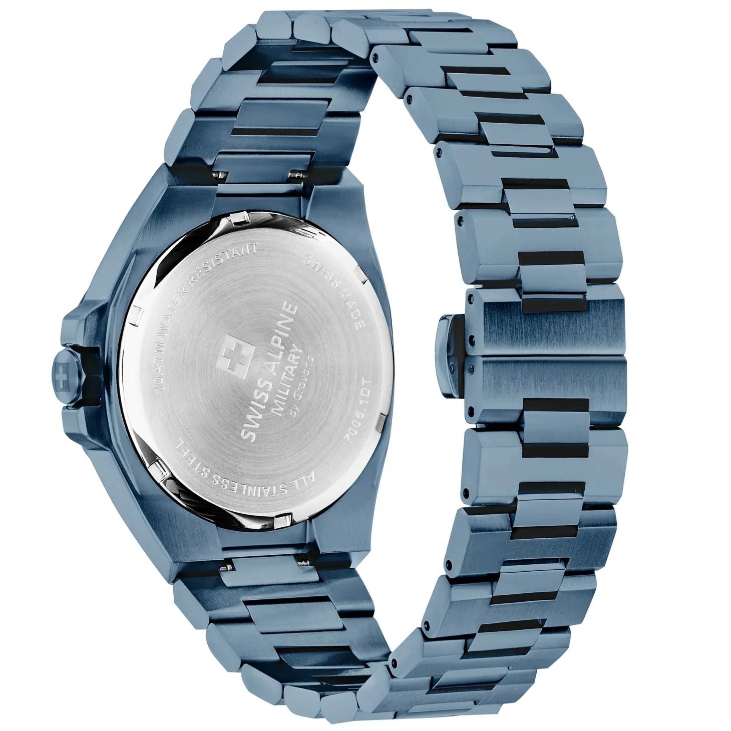 Swiss Alpine Military Herren Armbanduhr 42 mm Avenger blau 7005.1195