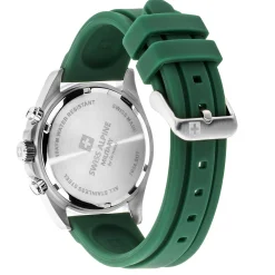 Swiss Alpine Military Herrenuhr Sierra, Chronograph, Edelstahl, Grün-Silber, Artikelnummer 7034.9834