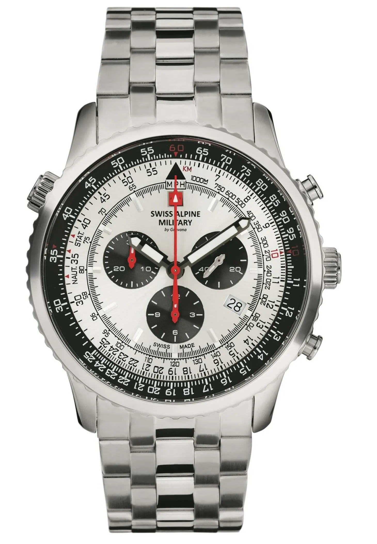 Swiss Alpine Military Herren Armbanduhr Chronograph Spirit 7078.9132