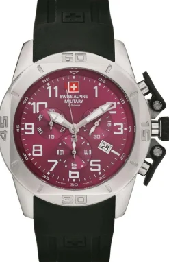 Swiss Alpine Military Herren Armbanduhr Chronograph Silikon 10 ATM 7063.9836