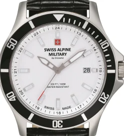 Swiss Alpine Military Herren Armbanduhr 42 mm Armband Leder 7022.1532